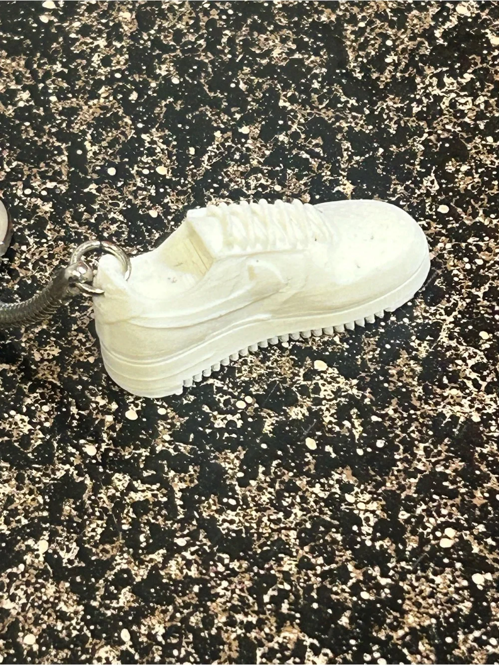 Kids White Sneaker Keychain Accessory